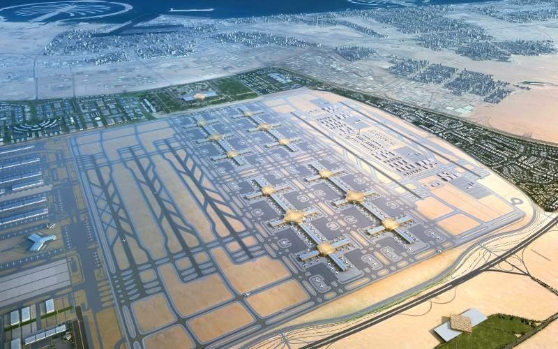 Figure 3 Aerial view of Worlds Largest Airport Al Maktoum International off-plan projects in UAE
